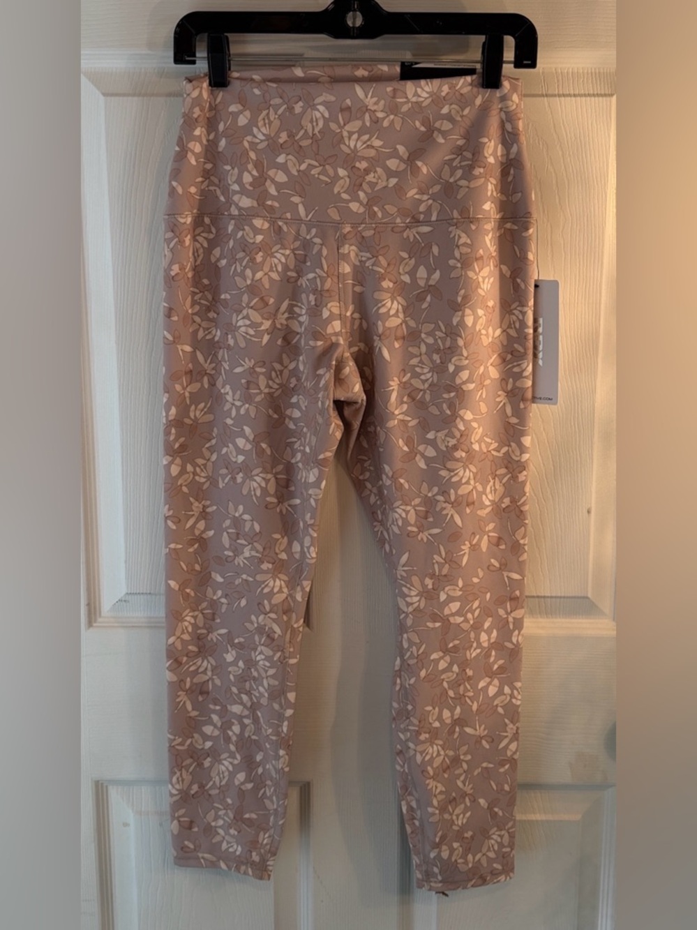 Floral Print High-Waist Leggings in Blush